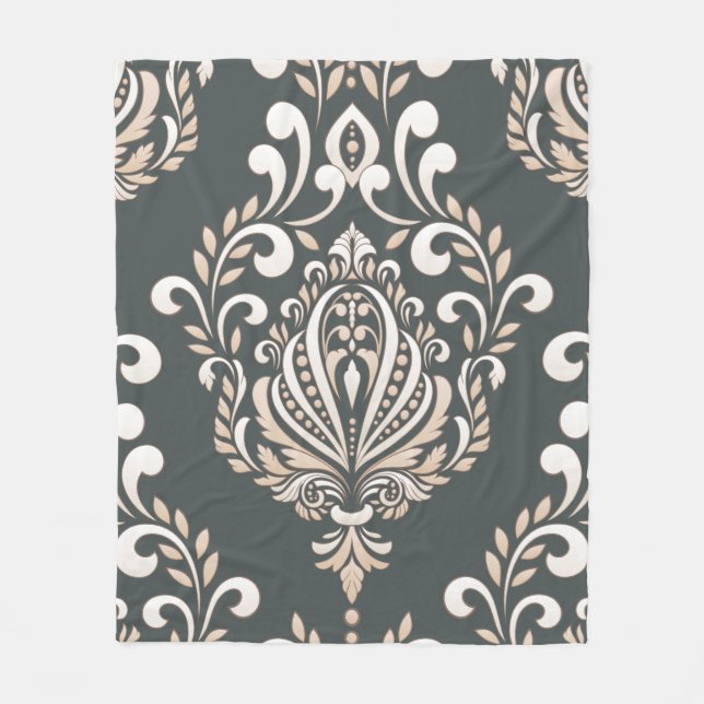 Damask Royal Fleece Blanket (Framsidan)