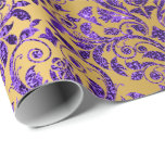 Damask Royal Lila Amethyst Violet Guld Honung Presentpapper<br><div class="desc">Chic Blommigt Royal Wrapping Papper Kan vara en vacker dekoration för många evenemang som bröllop,  årsdag,  födelsedag,  studenten,  nytt hem,  företag,  möhippor osv.</div>