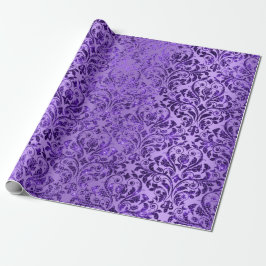 Damask Royal Lila Amethyst Violet Plum Presentpapper