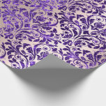 Damask Royal Lila Amethyst Violet  Smala Presentpapper<br><div class="desc">Chic Blommigt Royal Wrapping Papper Kan vara en vacker dekoration för många evenemang som bröllop,  årsdag,  födelsedag,  studenten,  nytt hem,  företag,  möhippor osv.</div>