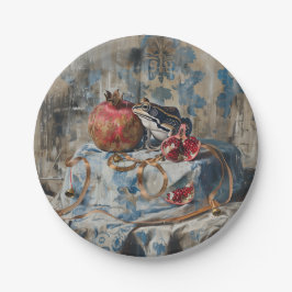 Damask - Rund Papper Tallrikar