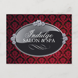 Damask Salon och Spa-vykort Vykort