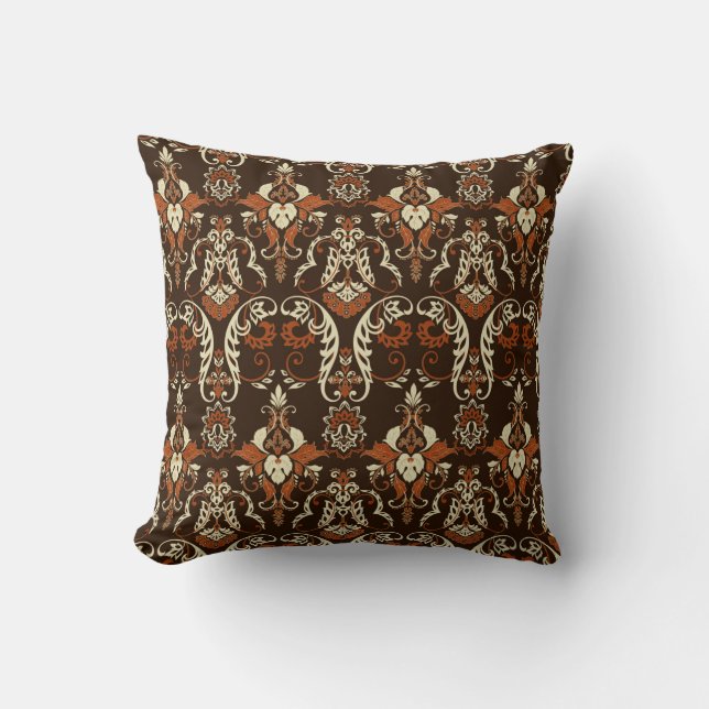 Damask Seamless vintage pattern. Floral textured Kudde (Framsida)