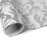 Damask Silver Grått Royal Metallic Elegant bröllop Presentpapper<br><div class="desc">Royalet Blommigt för påfyllning av påhitt och Chic kan vara en vacker dekoration för många evenemang som bröllop,  årsdag,  födelsedag,  studenten,  nya hem,  företag,  möhippor osv.</div>