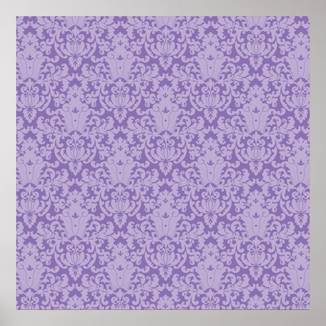 Damask Snöre Lila Poster (Framsidan)