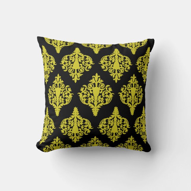 Damask Stil Tapet Ornament. Kudde (Framsida)