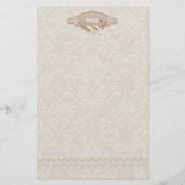 Damask Svan Elegance Brevpapper