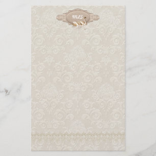 Damask Svan Elegance Brevpapper