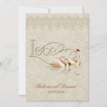 Damask Svan Elegance Ivory - Rehearsal Dinner