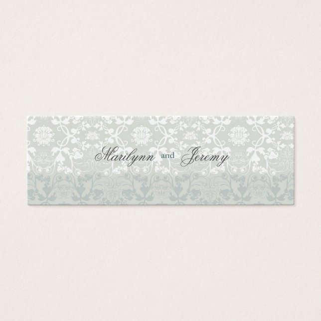 Damask Swirls Snöre Dream Anpassningsbar Tack Gift Litet Visitkort (Framsidan)
