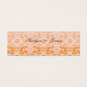 Damask Swirls Snöre Sorbet Tack Gift Märkre Litet Visitkort