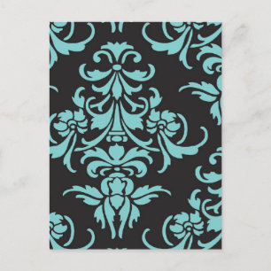 Damask vintage tapet mönster vykort