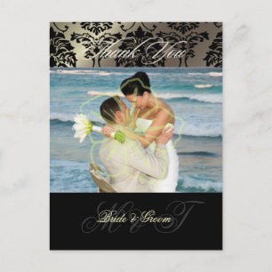 Damask Wedding Tack Photo-vykort, Vykort