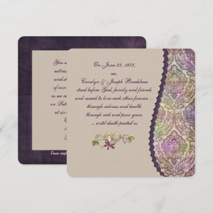 Damask Wedding Vow Renewal Inbjudningar