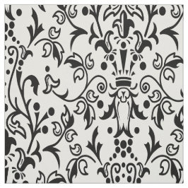 Damask White & Black Tyg