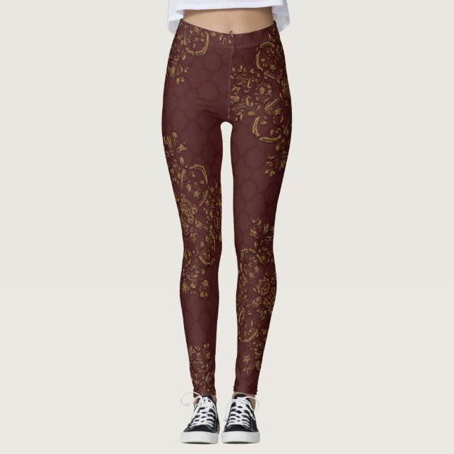 Damask | Zazzle_Growshop Leggings (Framsida)