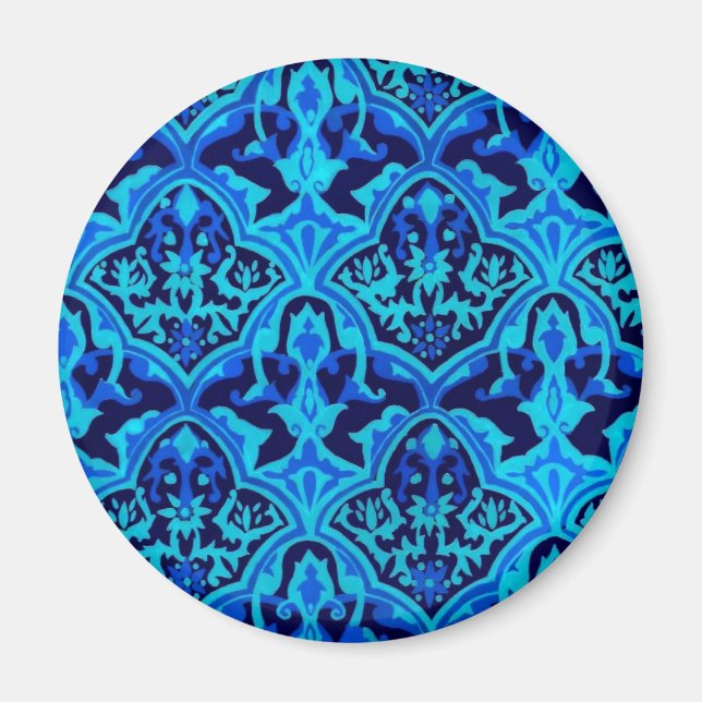 Damaskblått Magnet (Framsidan)