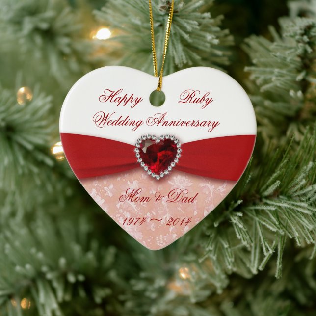 Damaskens 40-årsdag Bröllop Julgransprydnad Keramik (Träd)