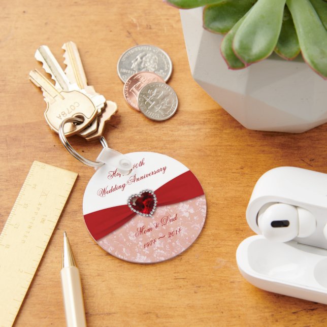 Damaskens 40-årsdag Bröllop Nyckelring (Skrivbord)