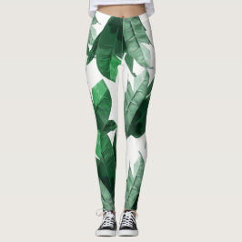 Damasker 2 för bananlövtryck leggings