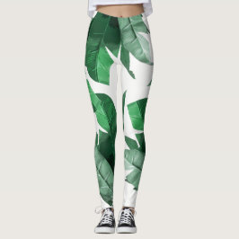 Damasker för bananlövtryck leggings