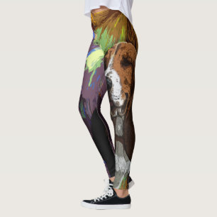 Damasker för Bassethundhund Leggings