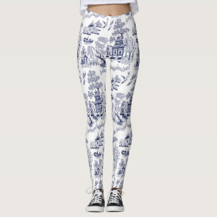 Damasker för blåttpildesign leggings