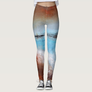 Damasker för dans för Siena turkosabstrakt II Leggings