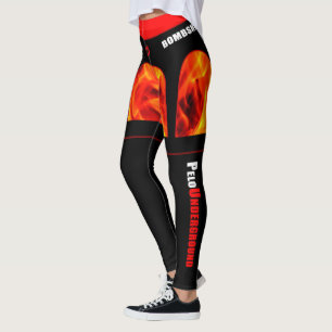 Damasker för design för PU--BOMBSHELL"lårkick" Leggings