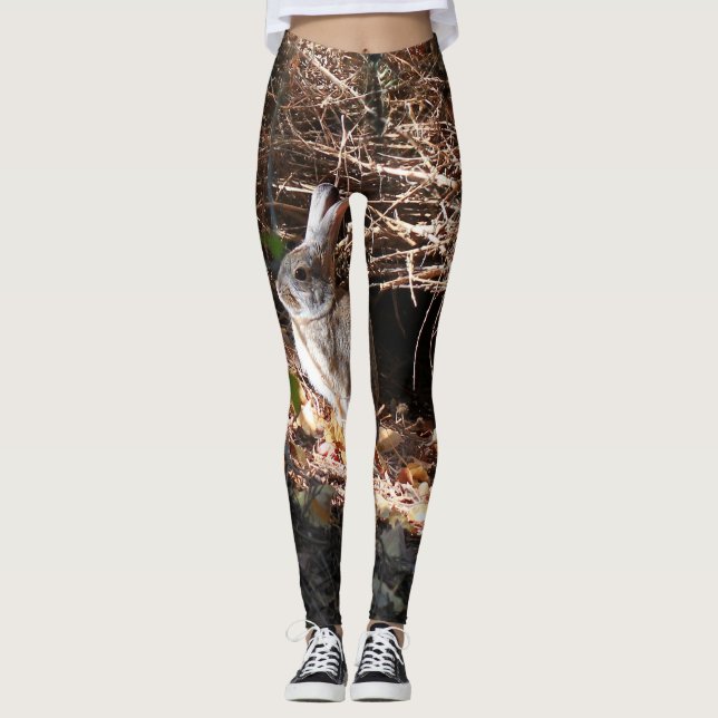 Damasker för design för vildkaninkanin leggings (Framsida)