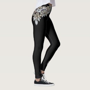 Damasker för diamanthalsbandtryck leggings