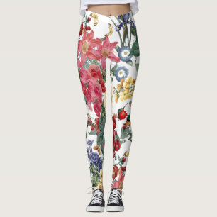 Damasker för fjärilar för Hummingbirdfågelblom Leggings