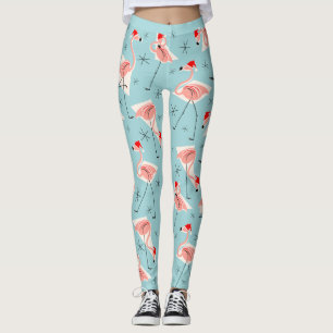 Damasker för FlamingoSantas blått Leggings