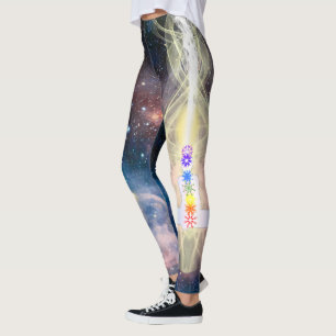 Damasker för flåsande för ohmChakra Yoga Leggings