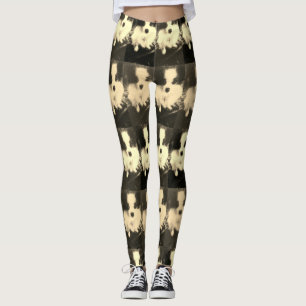 Damasker för formgivare för svart- & vitPapillon Leggings