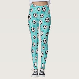 Damasker för fotbollboll- och målkrickamönster leggings
