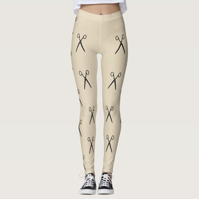Damasker för frisör leggings (Framsida)