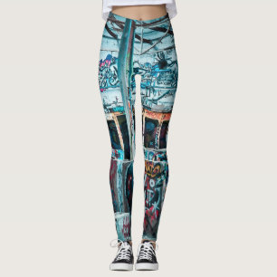Damasker för gatakonstgrafitti leggings