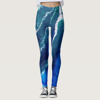 Damasker för havTideabstrakt Leggings