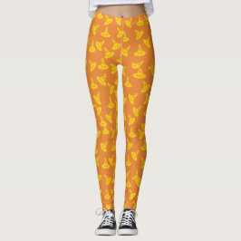 Damasker för häxahattkonfettiar - guld/orange leggings