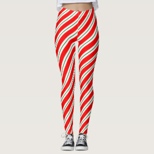 Damasker för helgdag för pepparmintgodisrand leggings