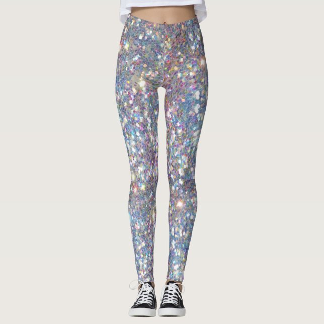 DAMASKER för Holo glam glittertryck från Glitz! Leggings (Framsida)