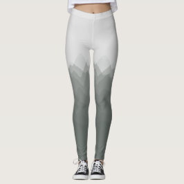 Damasker för illustration för vattenfärgbergskog leggings