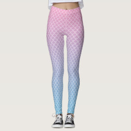 Damasker för Kawaii Ombre sjöjungfrumönster Leggings