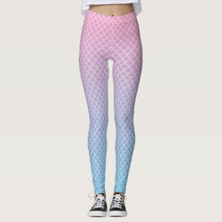 Damasker för Kawaii Ombre sjöjungfrumönster Leggings