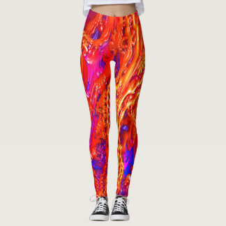 Damasker för konst "för fruktsallad" Fractal! Leggings