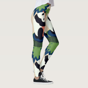 Damasker för konst för vintage"Brookfield Zoo" Leggings