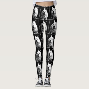 Damasker för konst för vitboxarehund leggings
