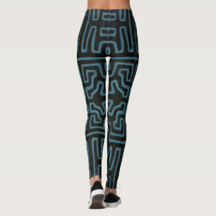 Damasker för Kuba trasamönster i kricka Leggings