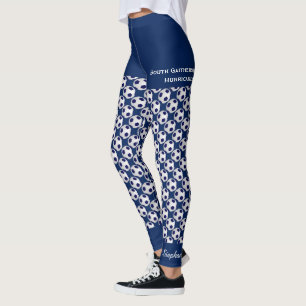 Damasker för lagfotbollboll med fejkar blåttkort leggings